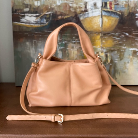 Urban Expressions Handbag Vegan Leather Shoulder Crossbody Bag Neutral Office - Picture 2 of 12